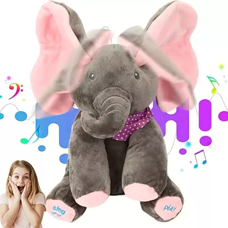Elefante de Pelúcia que Canta e Interage 